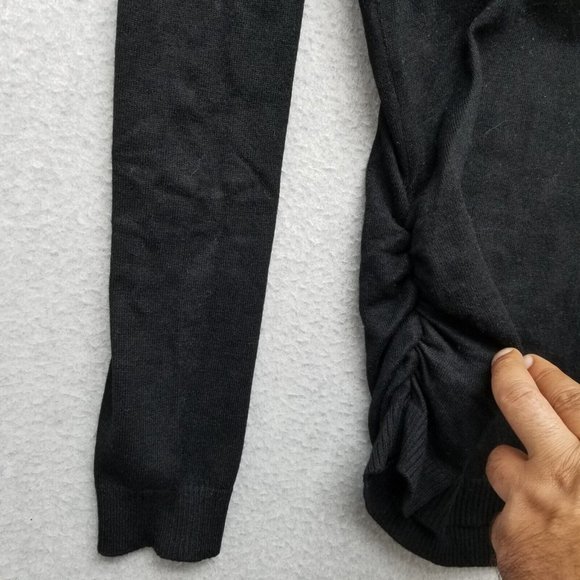 Hooked Up Sweater Womens Small Black Long Sleeve Turtleneck Rayon Blend - Picture 2 of 9